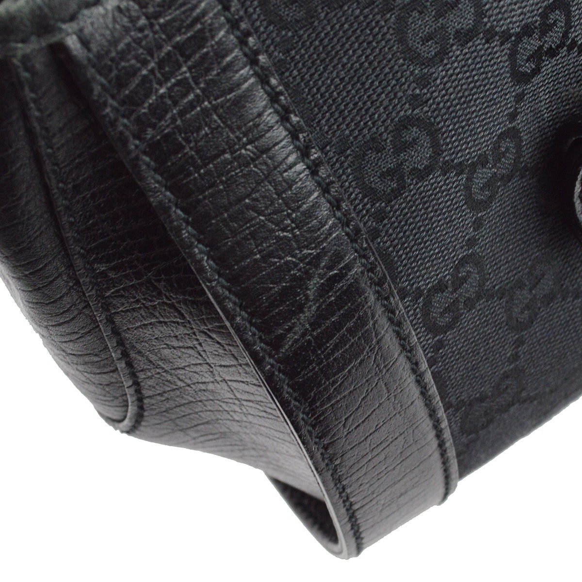 Gucci Black GG Bamboo Handbag