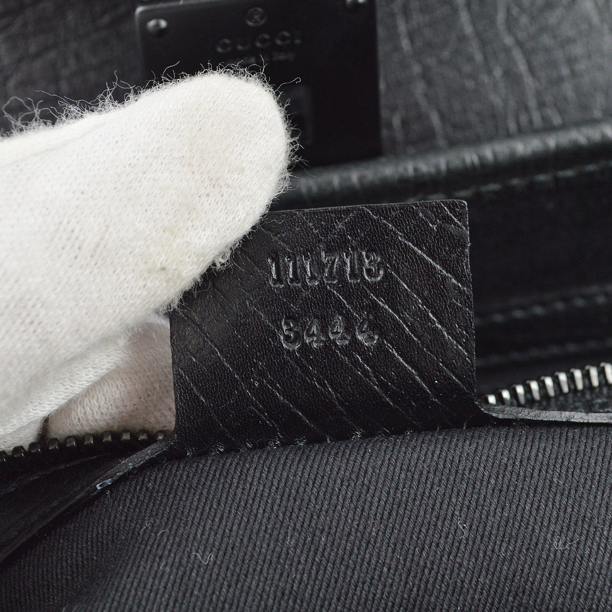 Gucci Black GG Bamboo Handbag