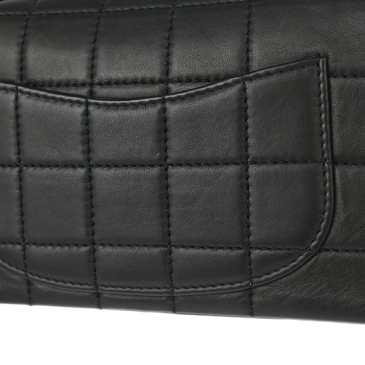 Chanel 2001-2003 Black Calfskin Choco Bar Shoulder Bag