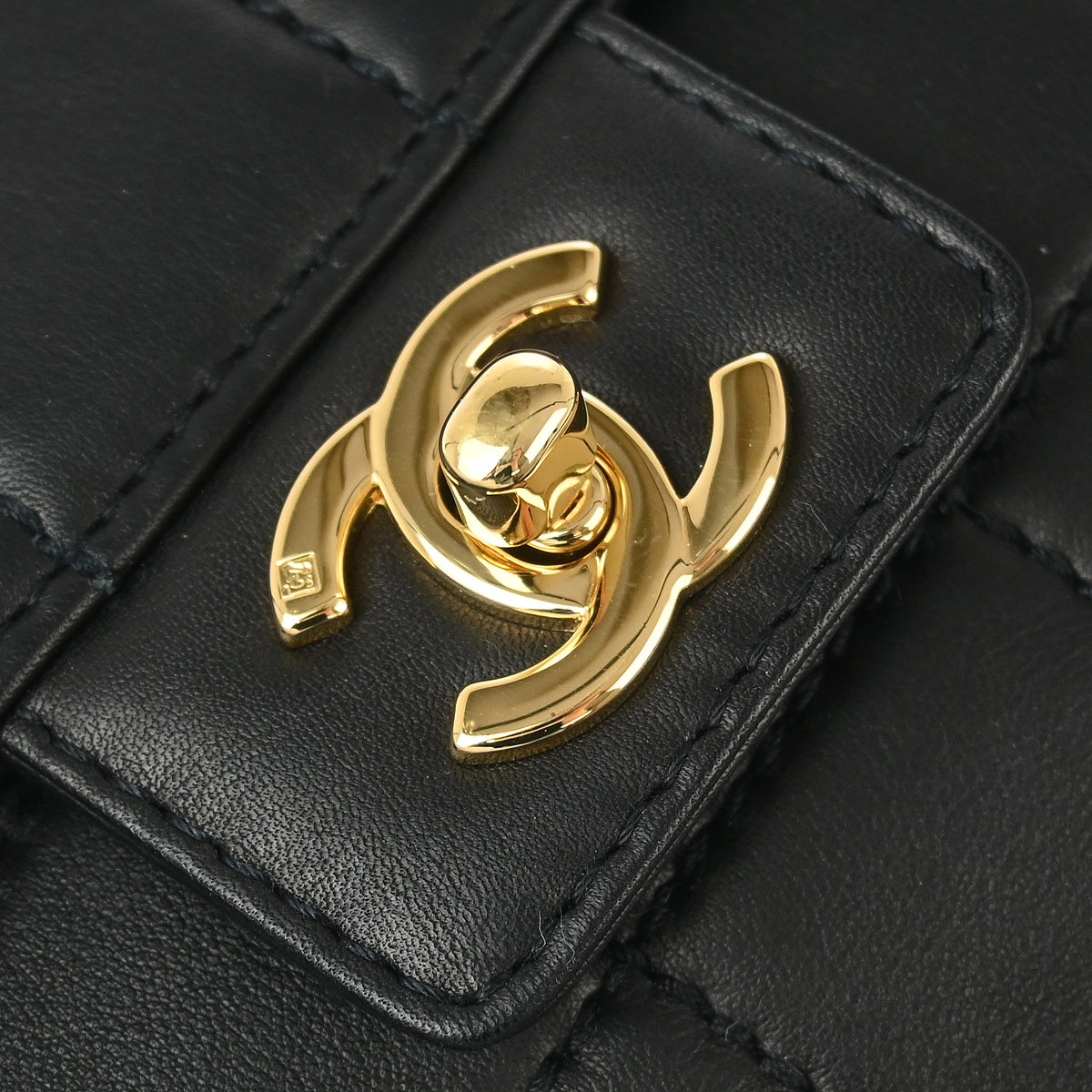 Chanel 2001-2003 Black Calfskin Choco Bar Shoulder Bag