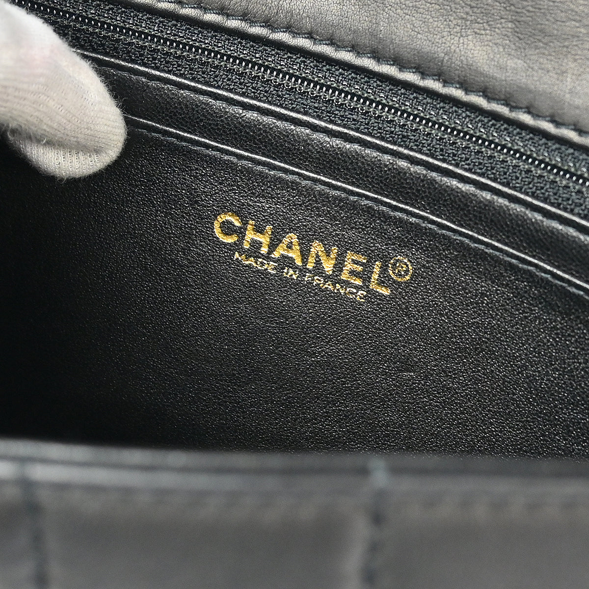 Chanel 2001-2003 Black Calfskin Choco Bar Shoulder Bag