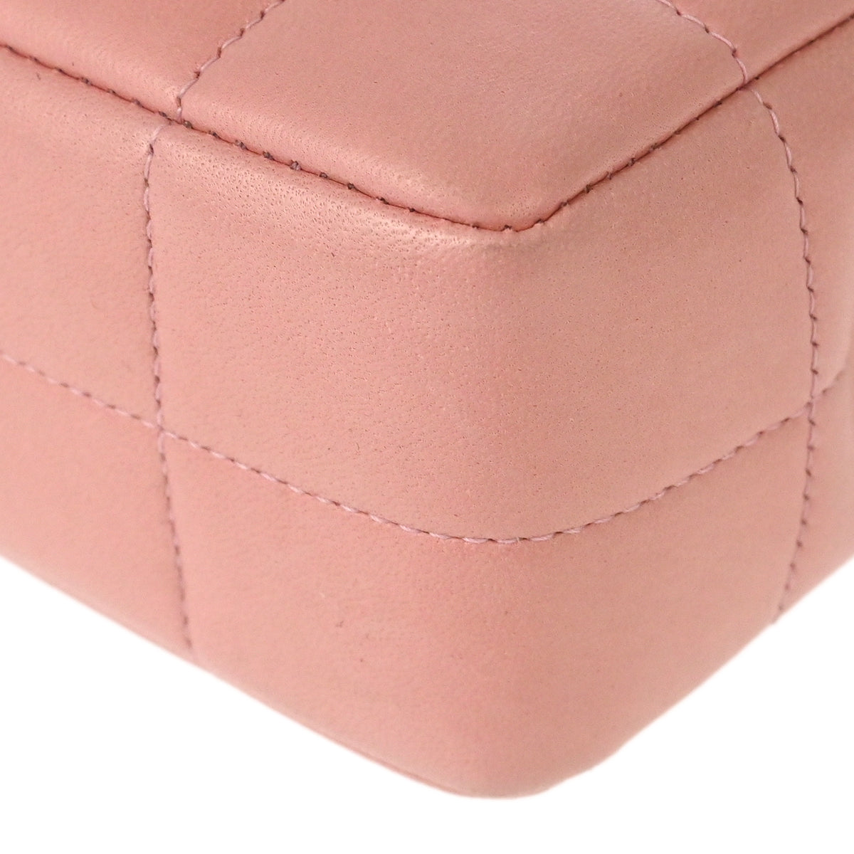 Chanel 2003-2004 Pink Lambskin Choco Bar Camellia Shoulder Bag