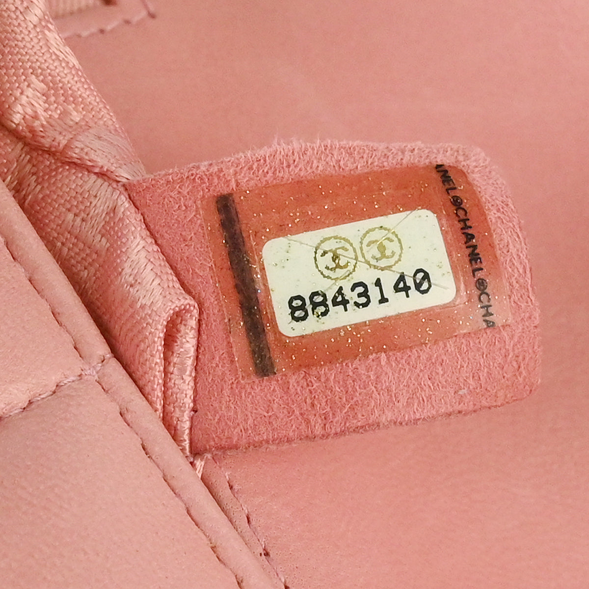 Chanel 2003-2004 Pink Lambskin Choco Bar Camellia Shoulder Bag