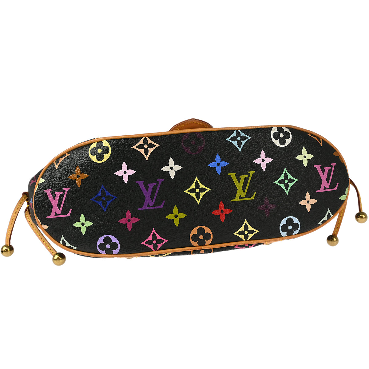 Louis Vuitton 2004 Black Monogram Multicolor Theda PM Handbag M92346