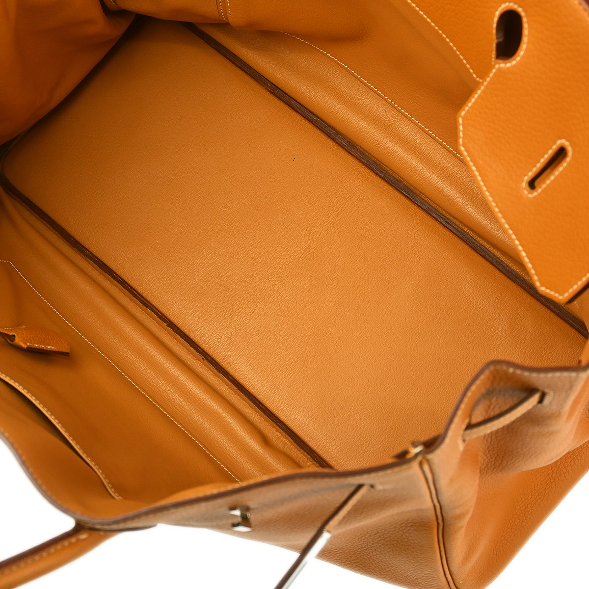Hermes 2000 Natural Fjord Birkin 45 Handbag