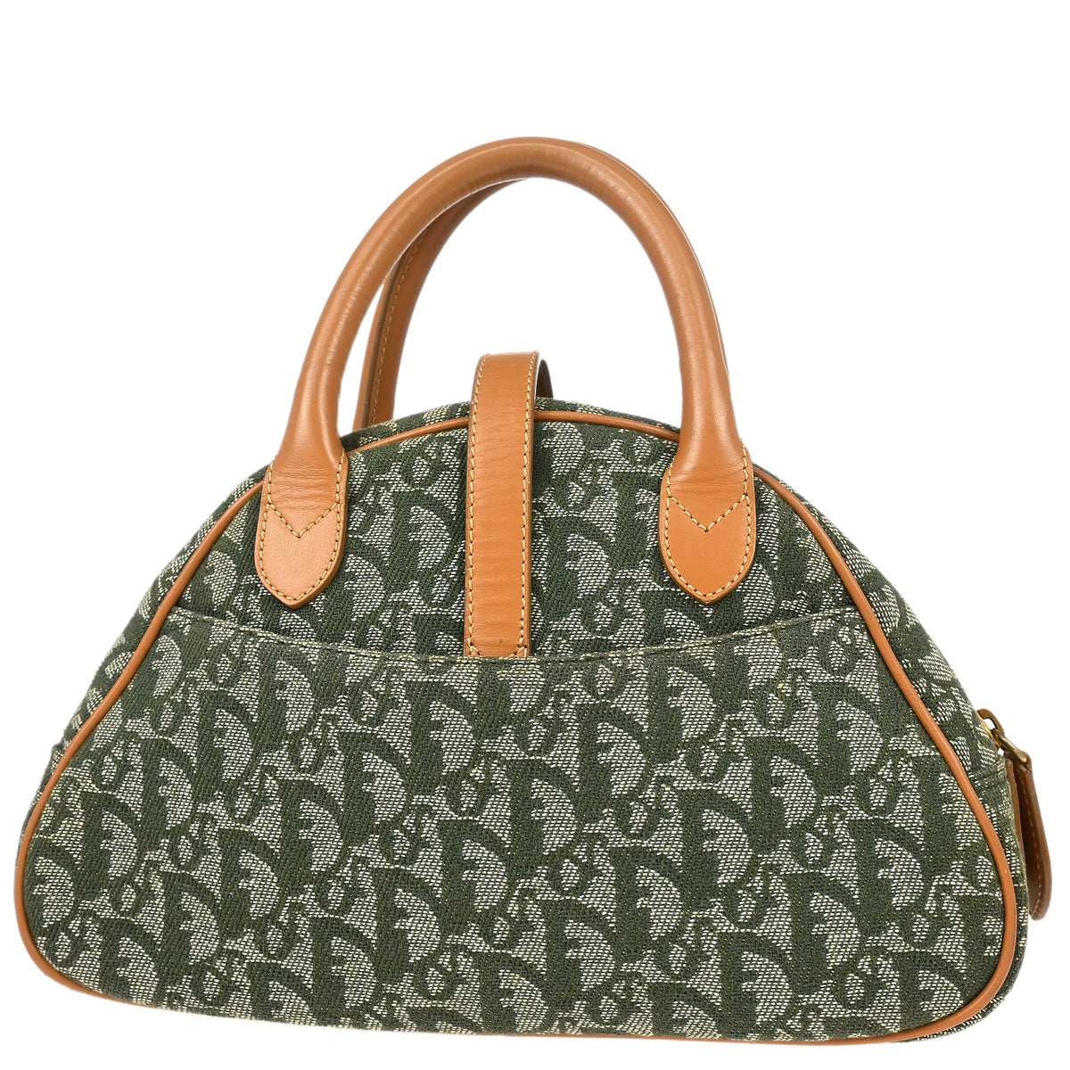 Christian Dior Green Double Saddle Trotter Handbag