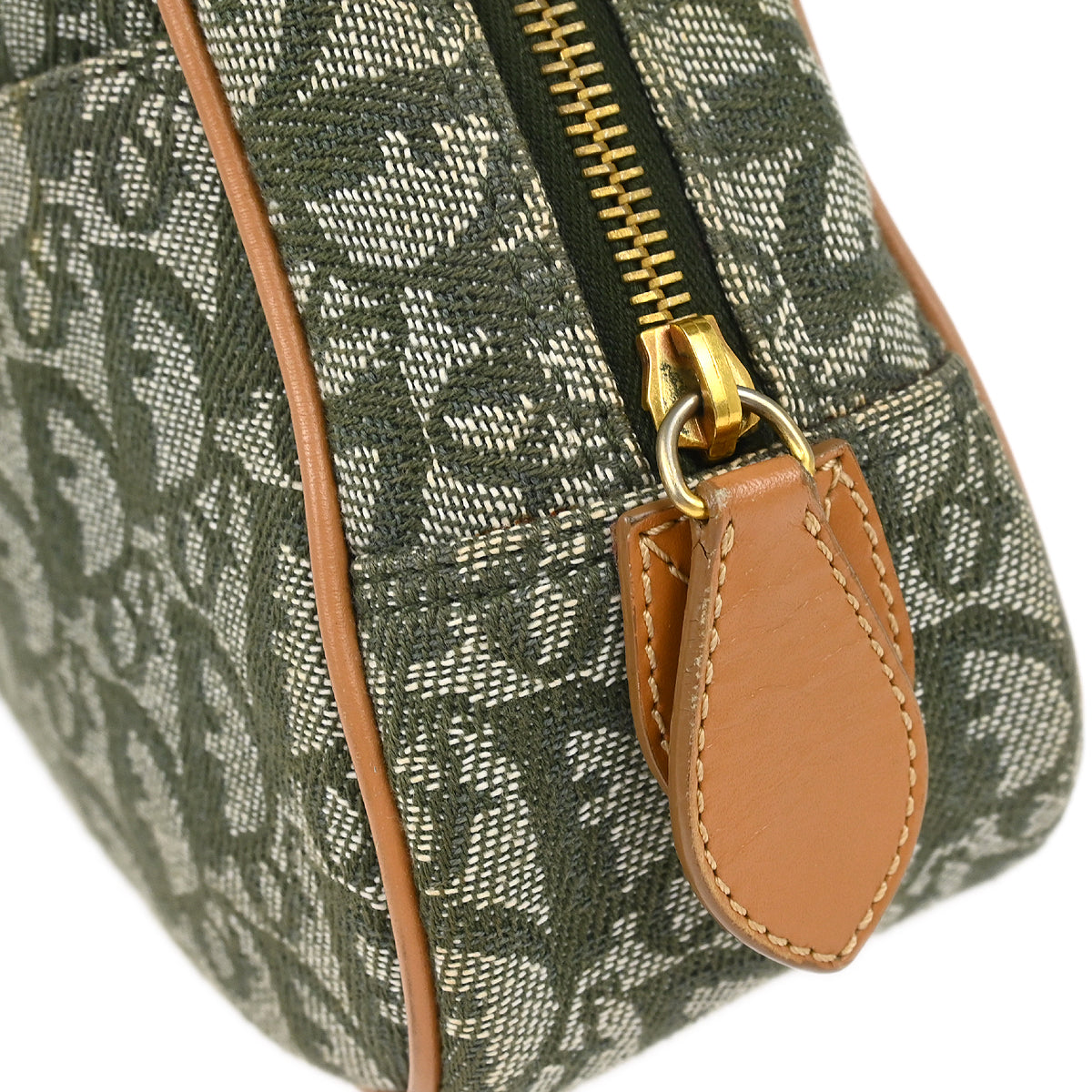 Christian Dior Green Double Saddle Trotter Handbag