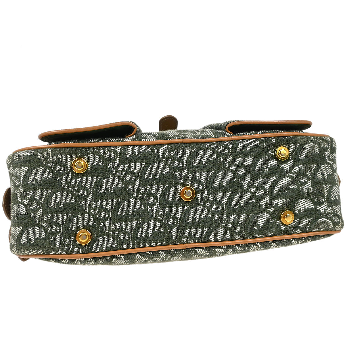 Christian Dior Green Double Saddle Trotter Handbag