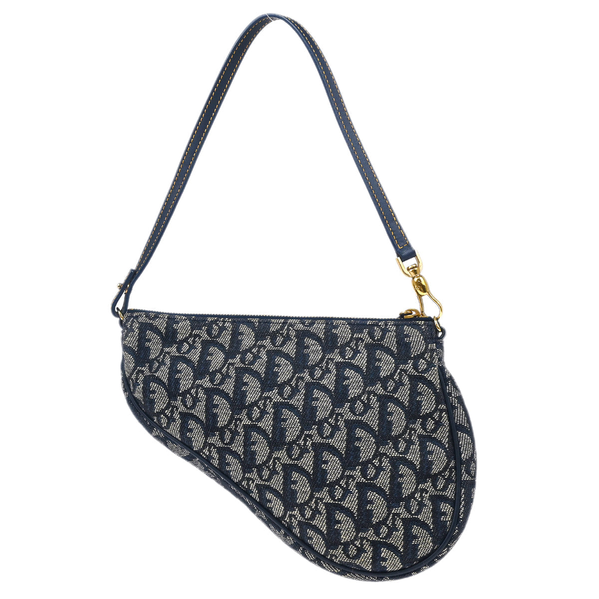 Christian Dior 2002 Navy Trotter Saddle Handbag