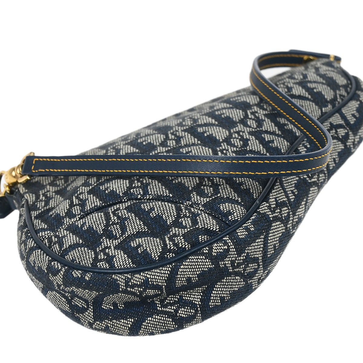 Christian Dior 2002 Navy Trotter Saddle Handbag