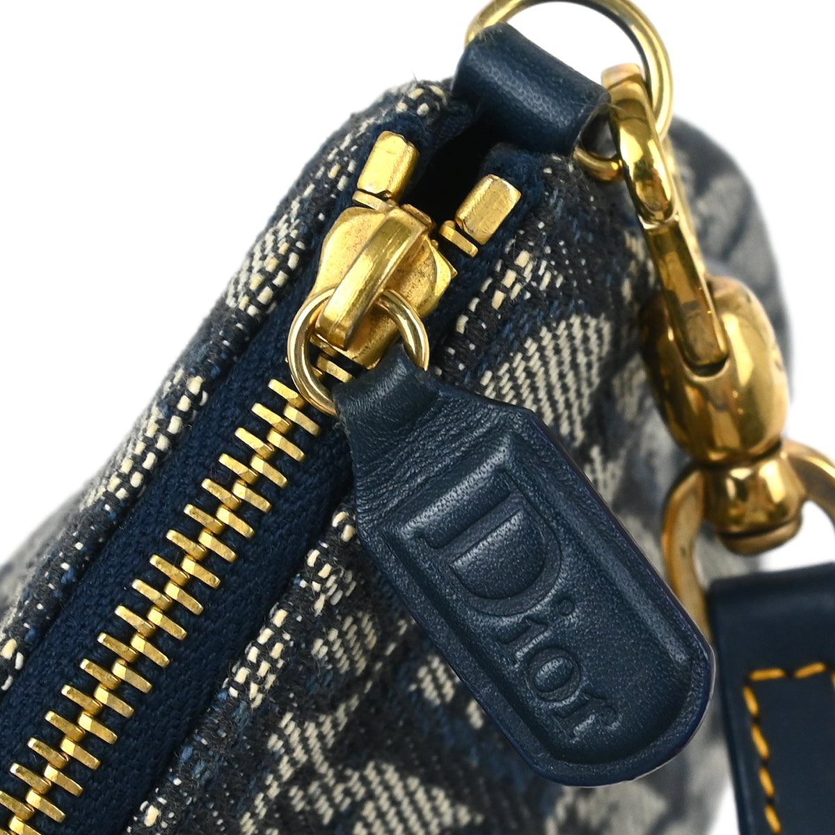 Christian Dior 2002 Navy Trotter Saddle Handbag