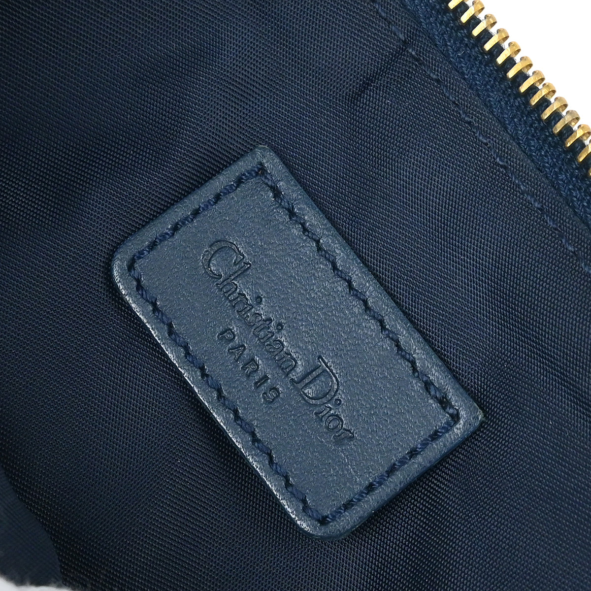 Christian Dior 2002 Navy Trotter Saddle Handbag