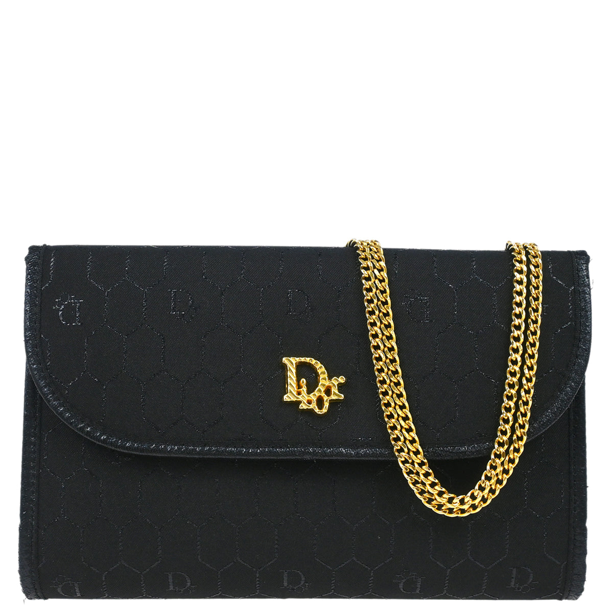 Christian Dior Black Honeycomb Shoulder Bag