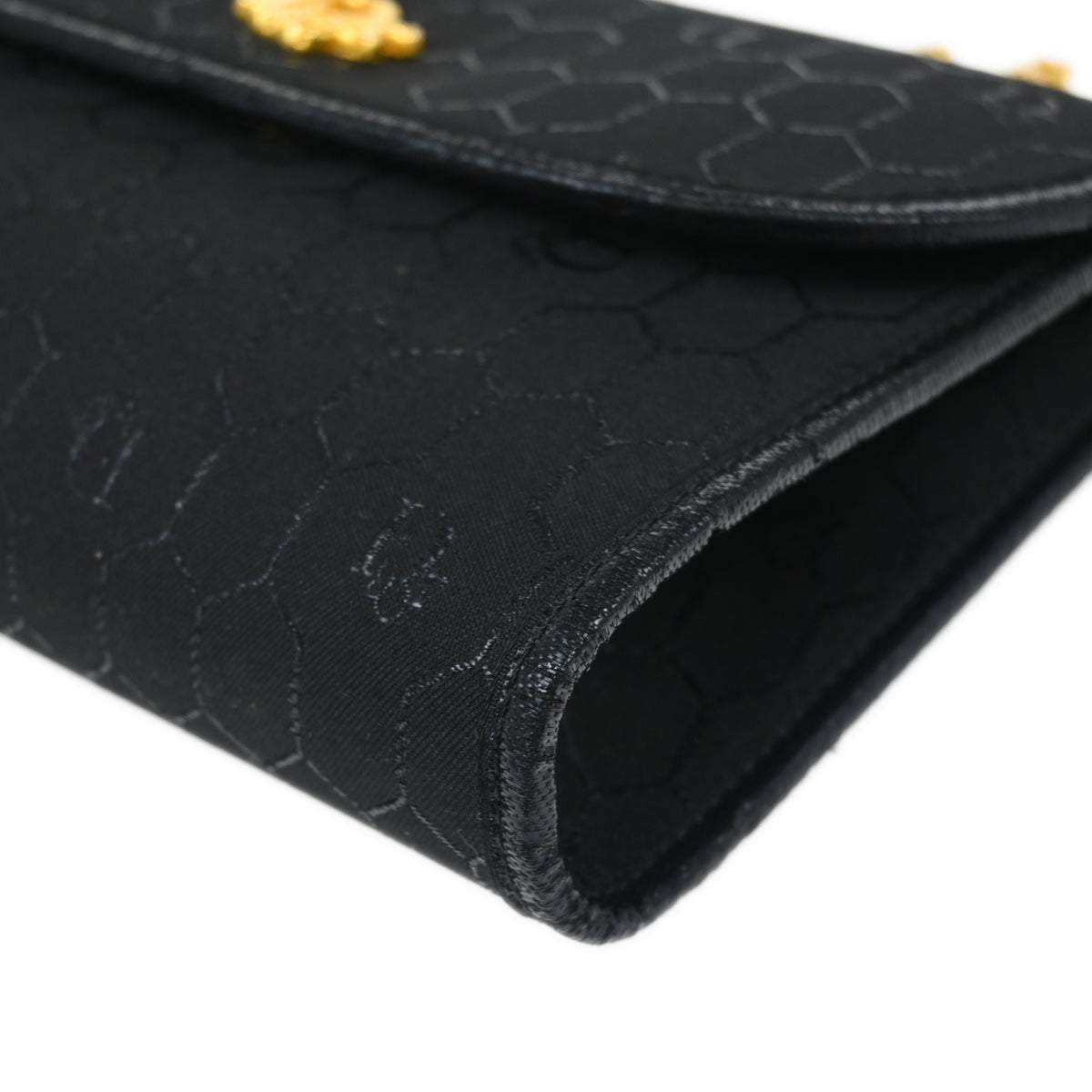 Christian Dior Black Honeycomb Shoulder Bag