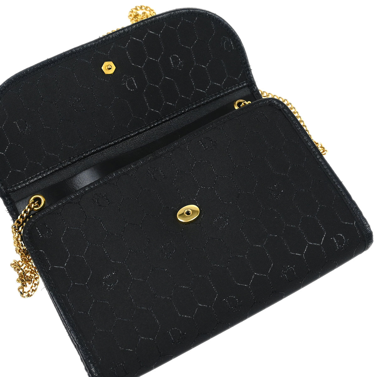 Christian Dior Black Honeycomb Shoulder Bag