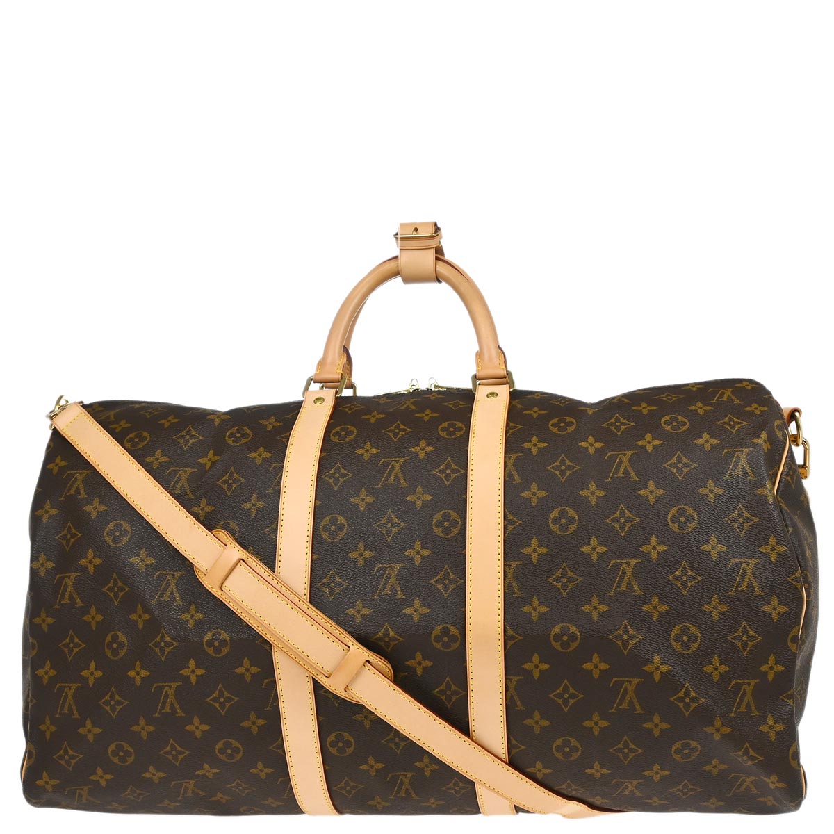 Louis Vuitton 2003 Monogram Keepall Bandouliere 55 Duffle Bag M41414