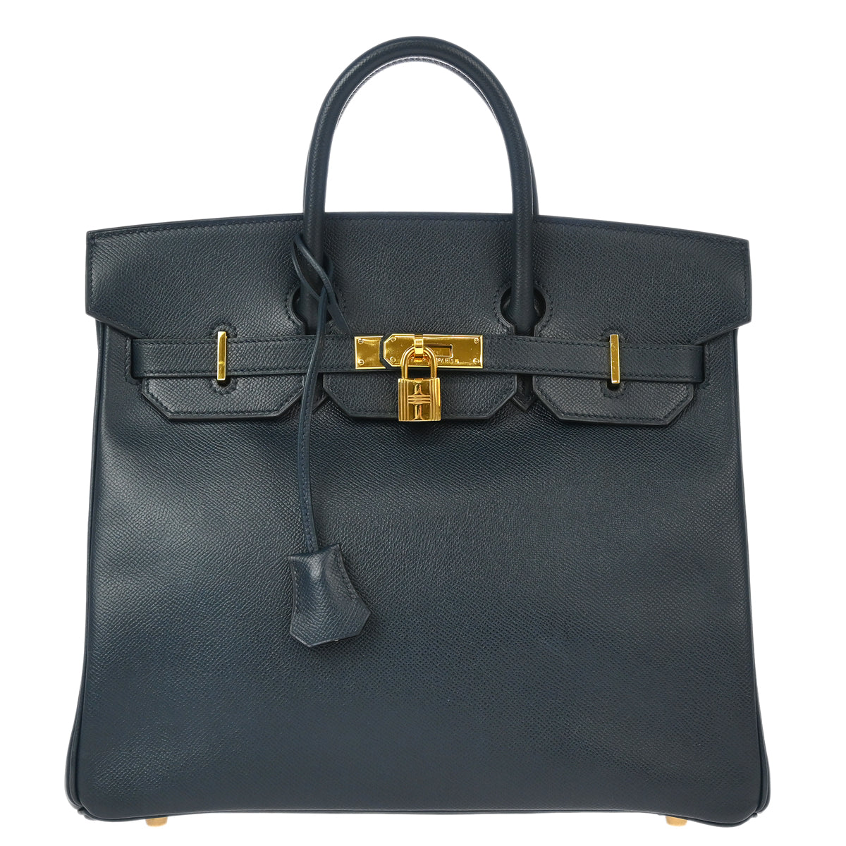 Hermes 1996 Blue Ocean Courchevel Haut a Courroies 32 Handbag