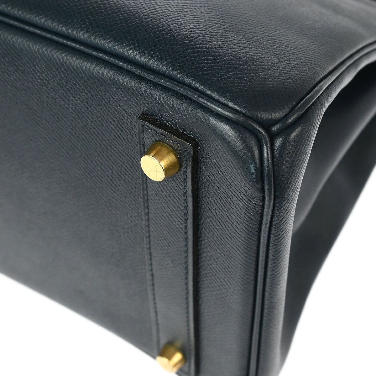 Hermes 1996 Blue Ocean Courchevel Haut a Courroies 32 Handbag