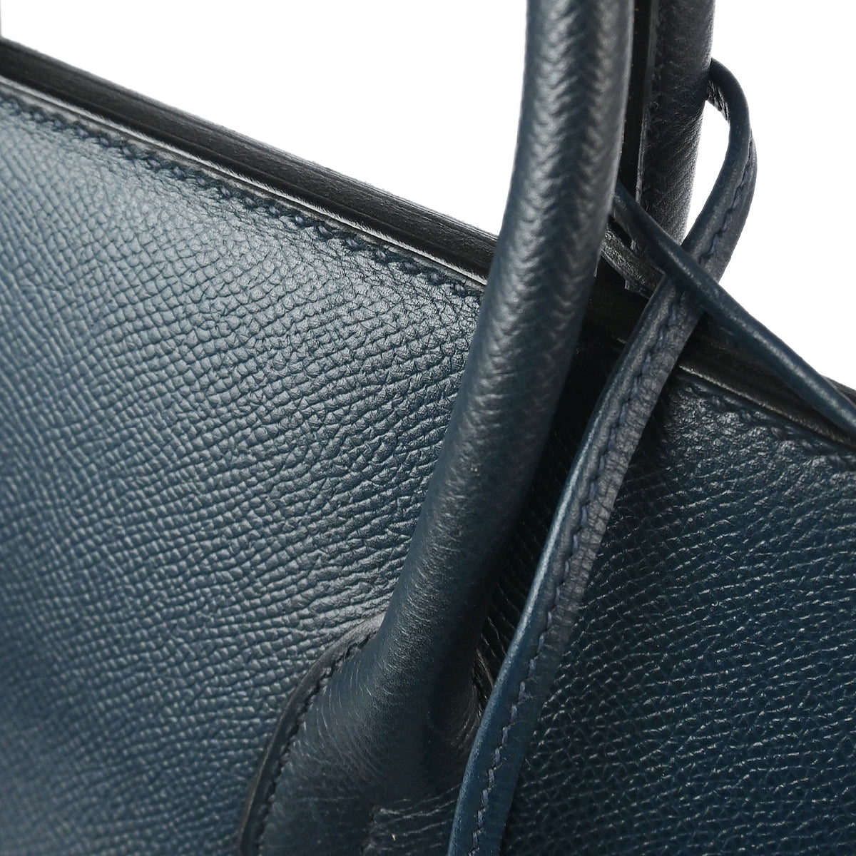 Hermes 1996 Blue Ocean Courchevel Haut a Courroies 32 Handbag