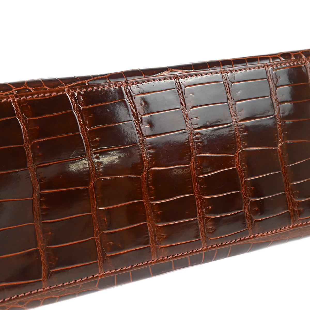 Hermes * 1999 Miel Porosus Crocodile Kelly 28 Sellier 2way Handbag