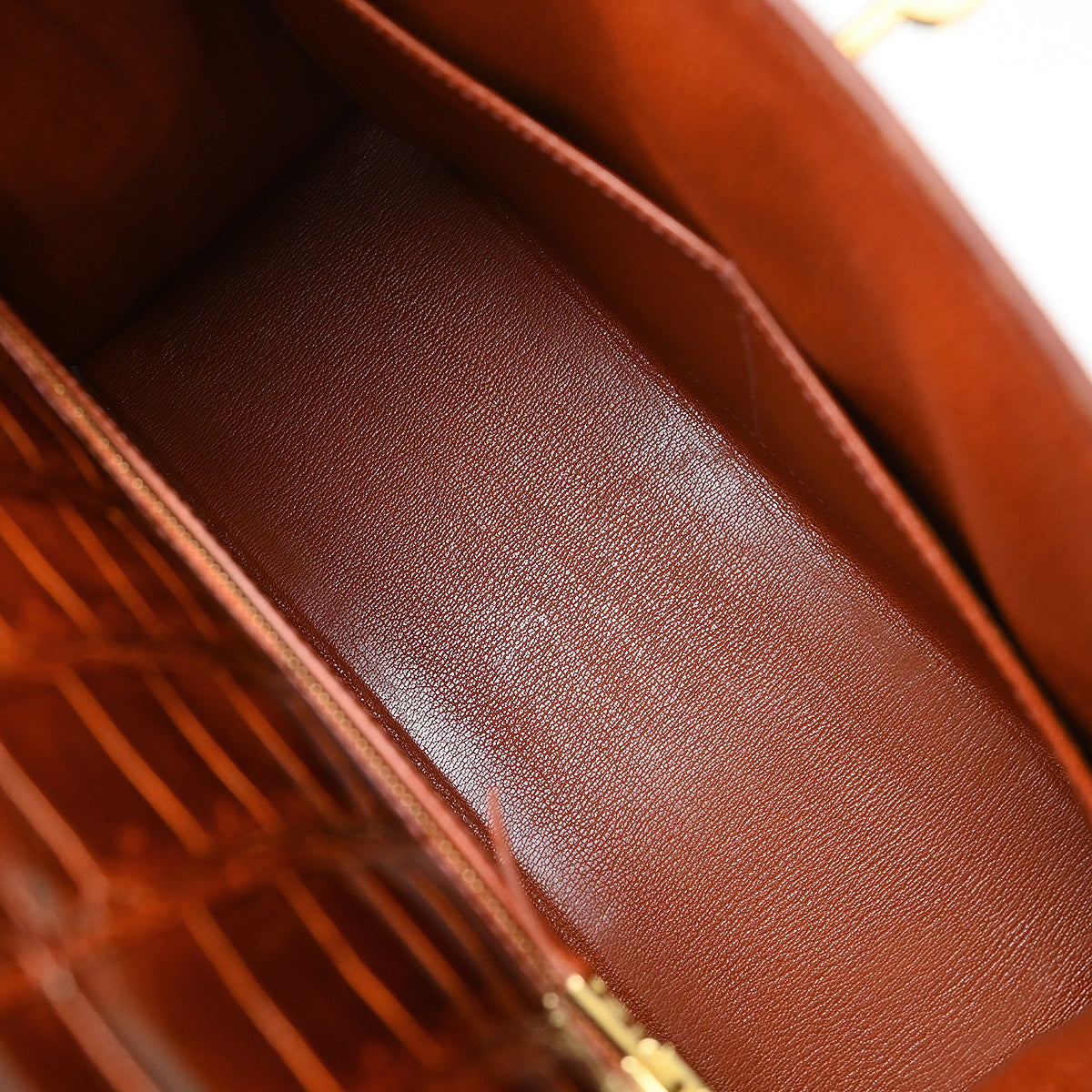 Hermes * 1999 Miel Porosus Crocodile Kelly 28 Sellier 2way Handbag