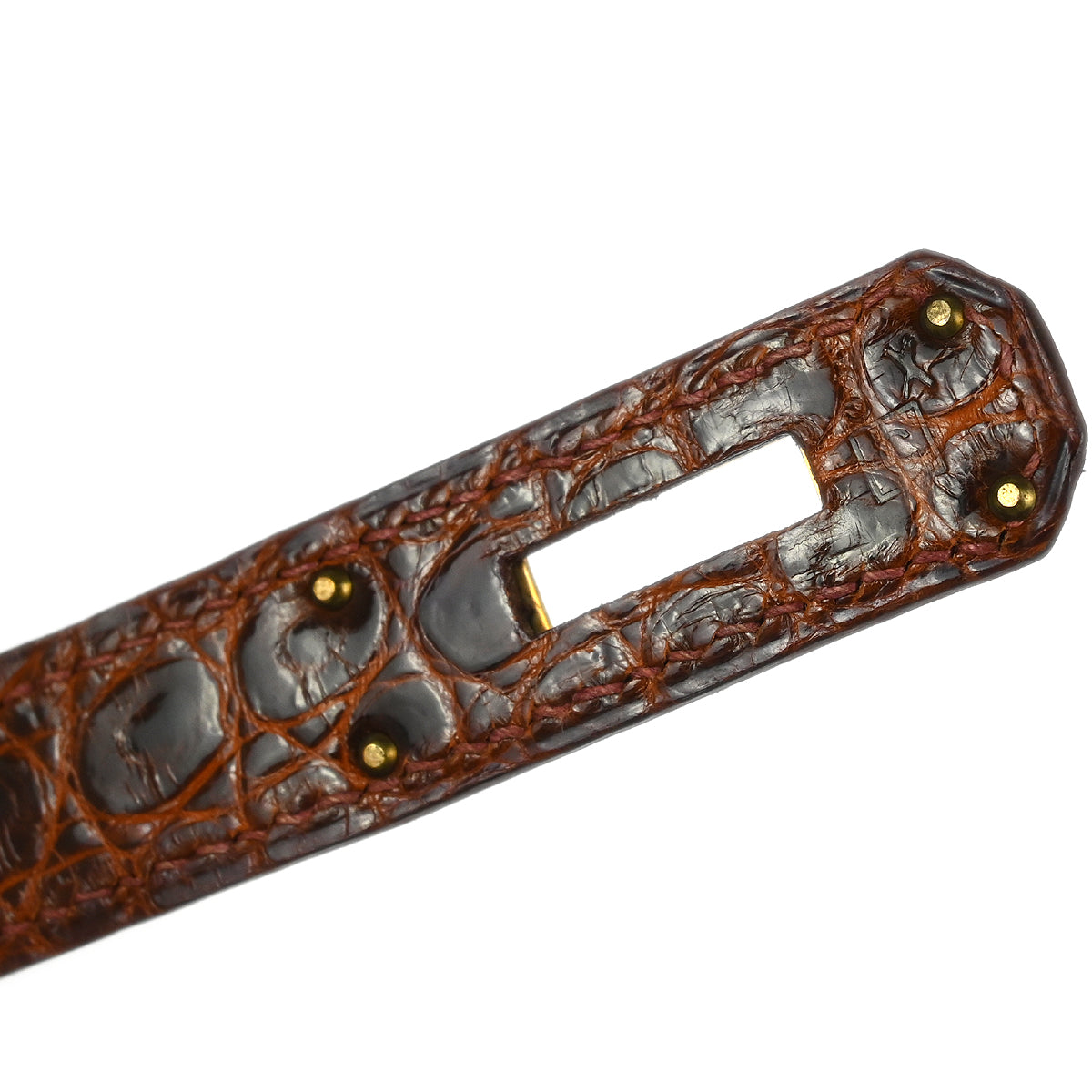 Hermes * 1999 Miel Porosus Crocodile Kelly 28 Sellier 2way Handbag