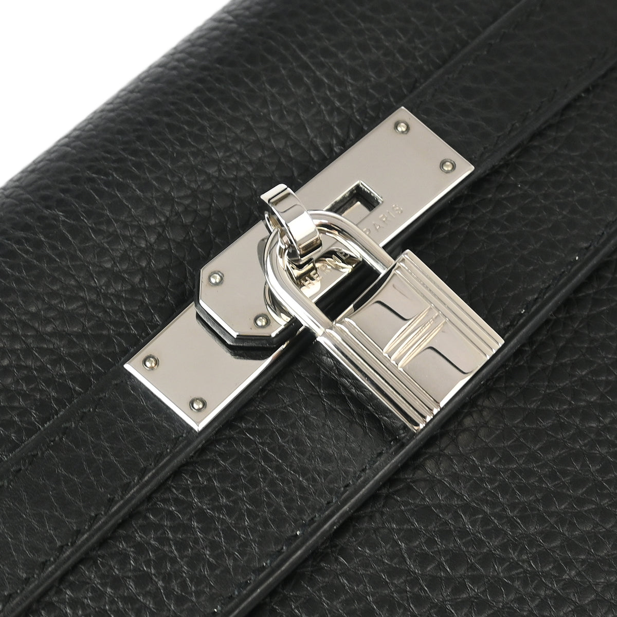Hermes 2008 Black Taurillon Clemence Kelly 32 Retourne 2way Shoulder Handbag