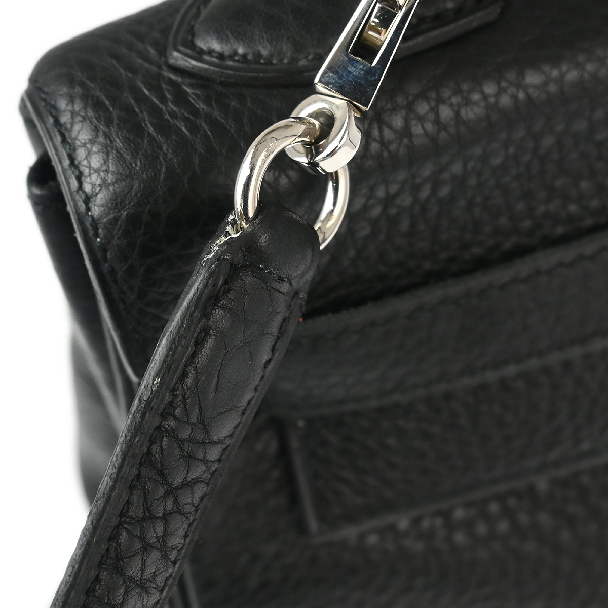 Hermes 2008 Black Taurillon Clemence Kelly 32 Retourne 2way Shoulder Handbag