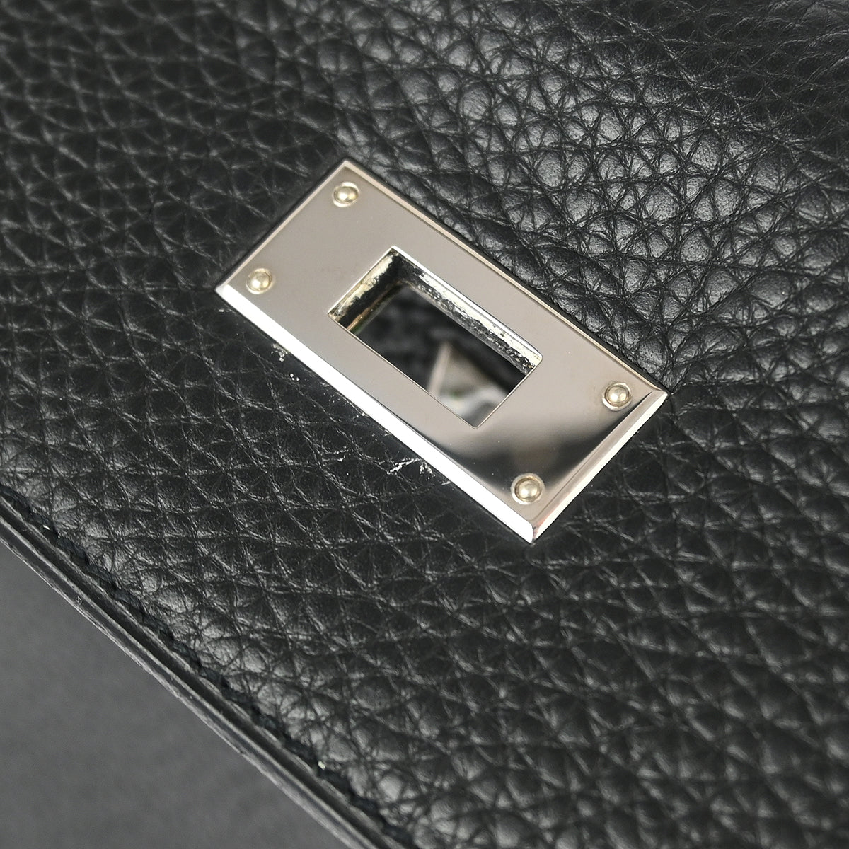 Hermes 2008 Black Taurillon Clemence Kelly 32 Retourne 2way Shoulder Handbag