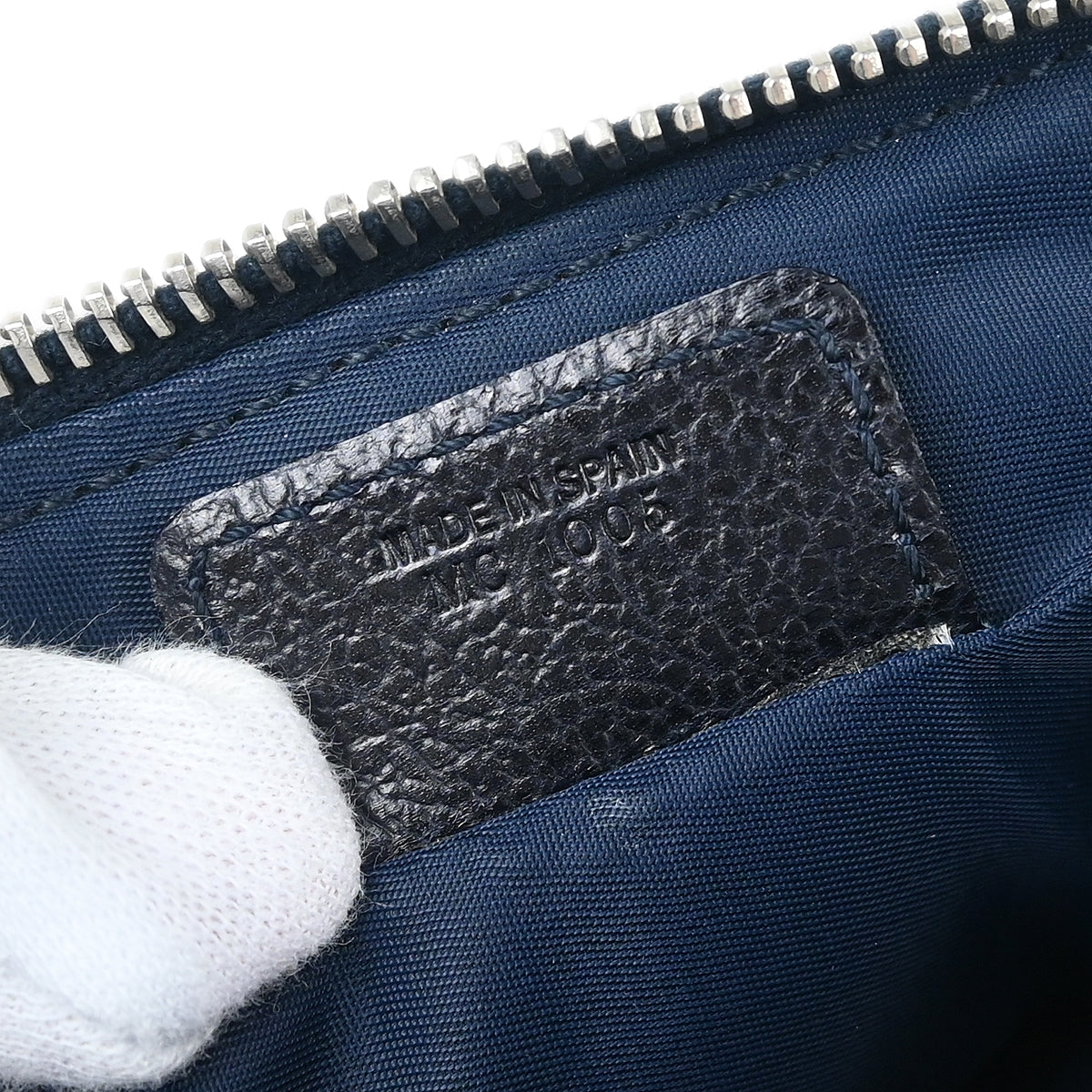 Christian Dior 2005 Navy Denim Trotter Saddle Handbag