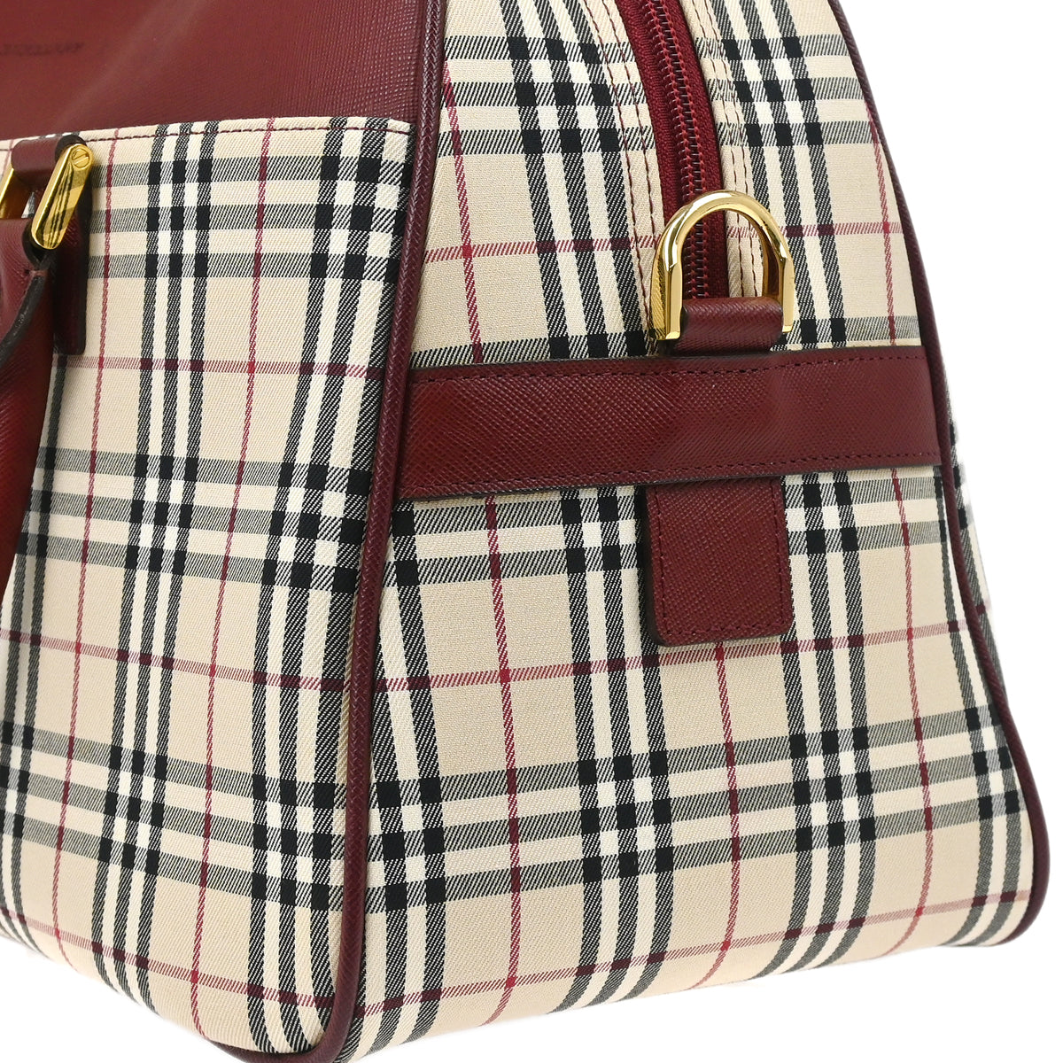 Burberry Beige Bordeaux Burberry Check 2way Shoulder Handbag