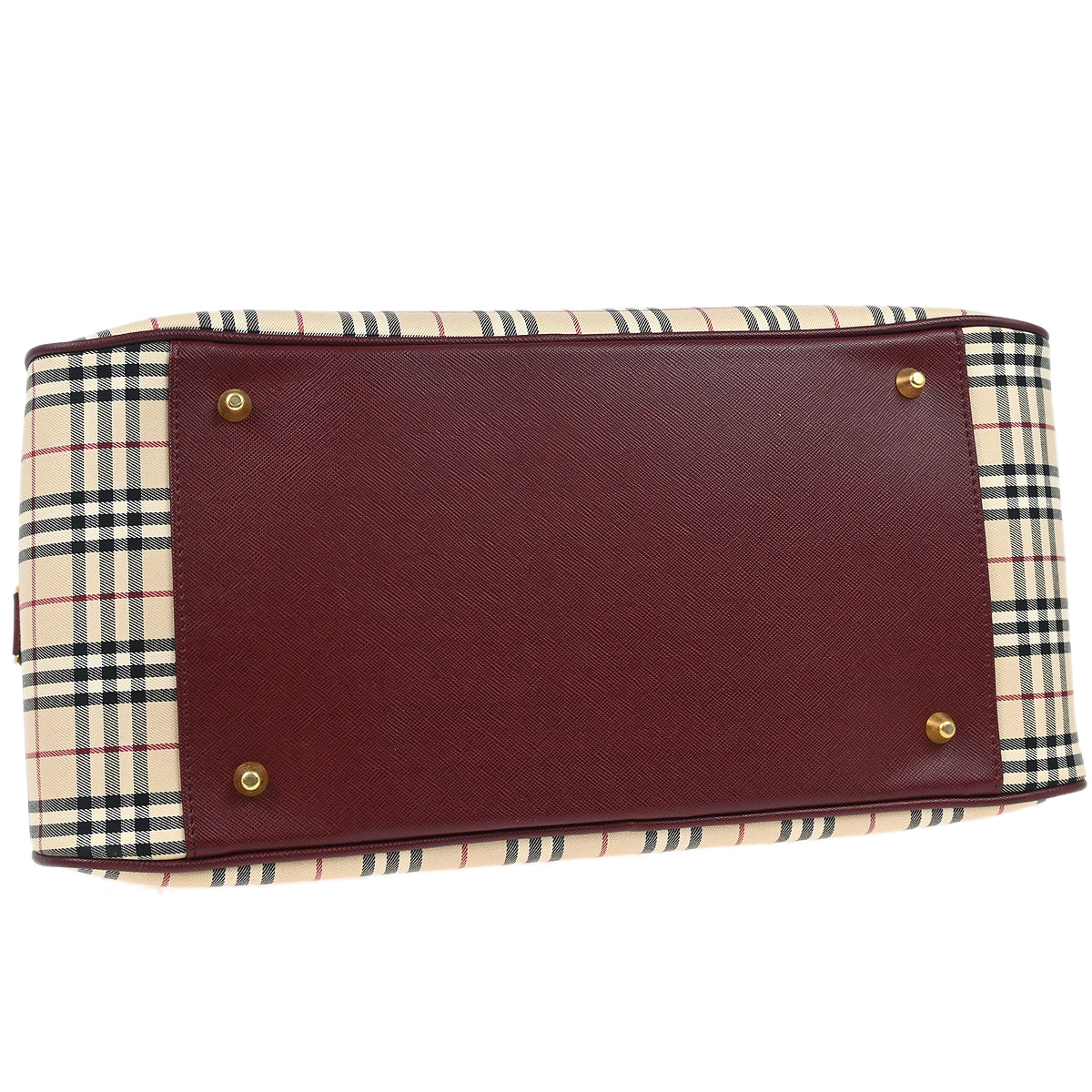 Burberry Beige Bordeaux Burberry Check 2way Shoulder Handbag