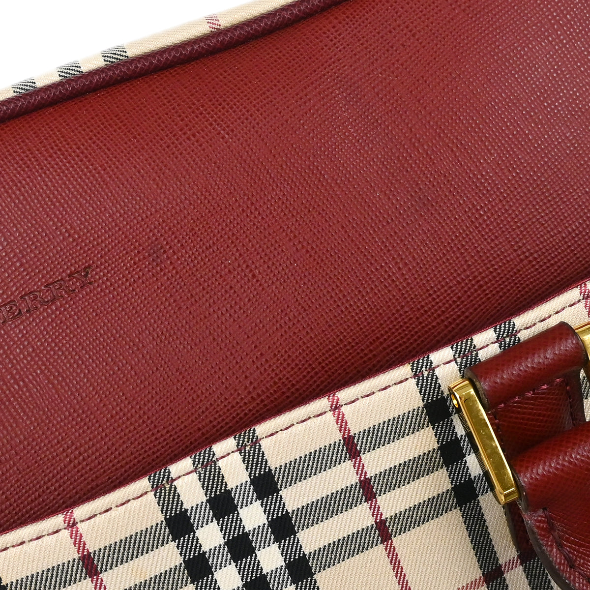 Burberry Beige Bordeaux Burberry Check 2way Shoulder Handbag