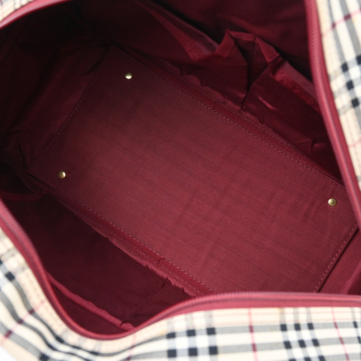 Burberry Beige Bordeaux Burberry Check 2way Shoulder Handbag