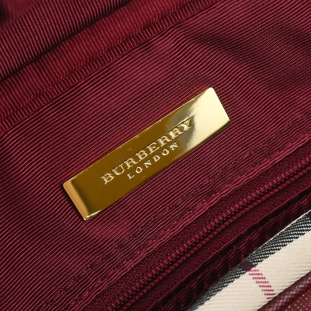 Burberry Beige Bordeaux Burberry Check 2way Shoulder Handbag