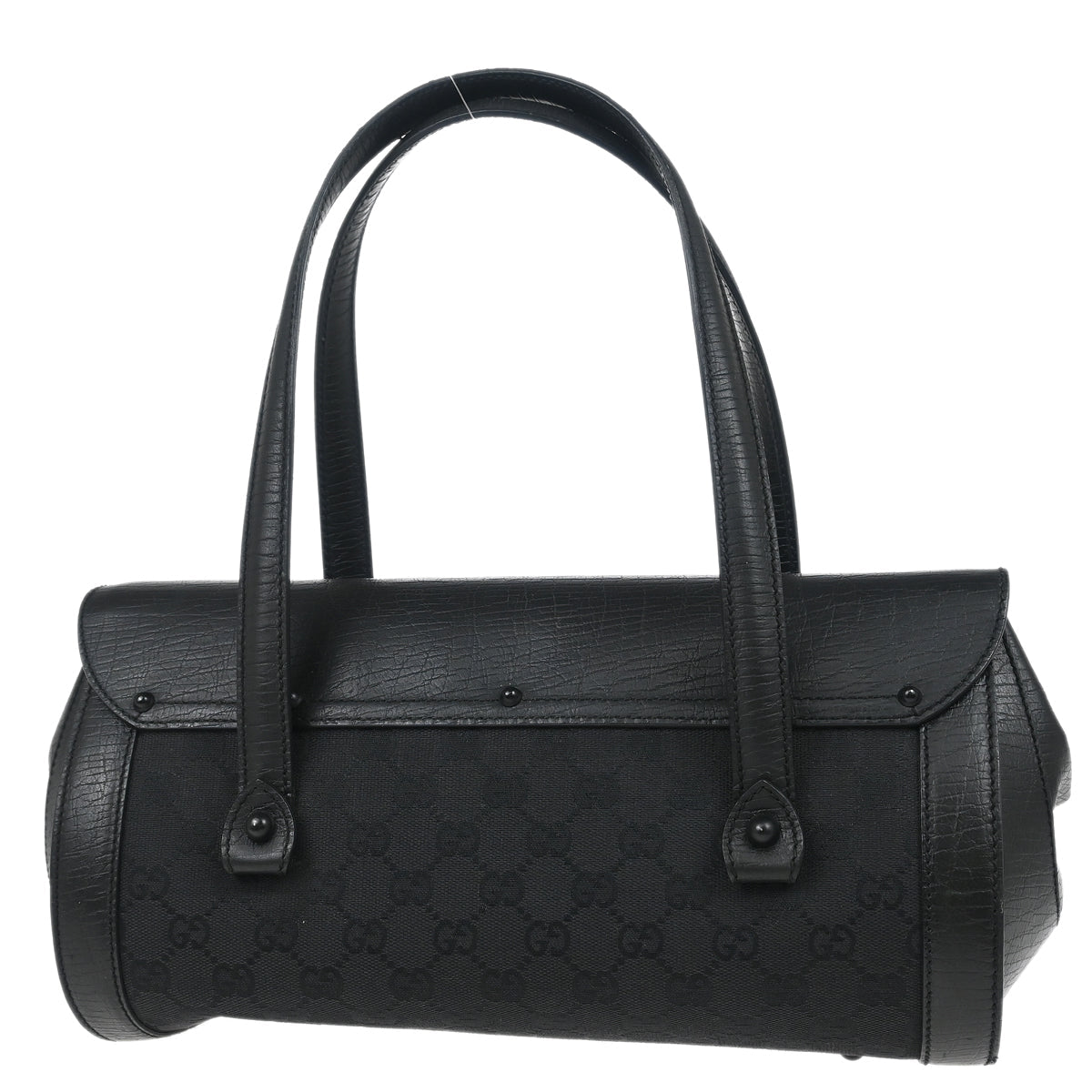 Gucci Black GG Bamboo Handbag