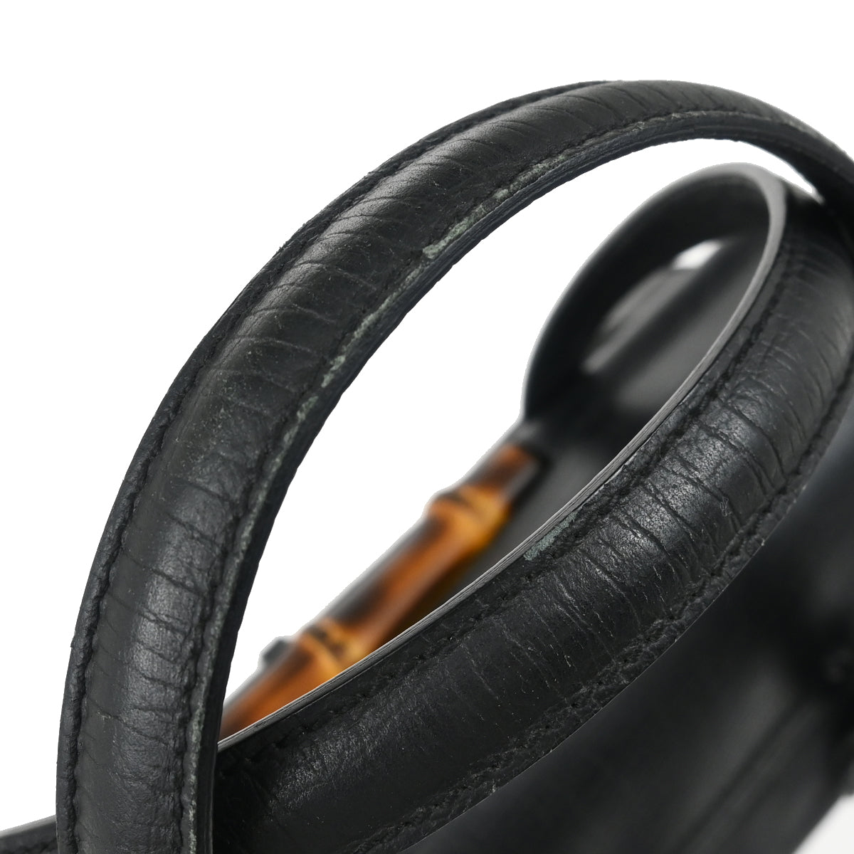 Gucci Black GG Bamboo Handbag