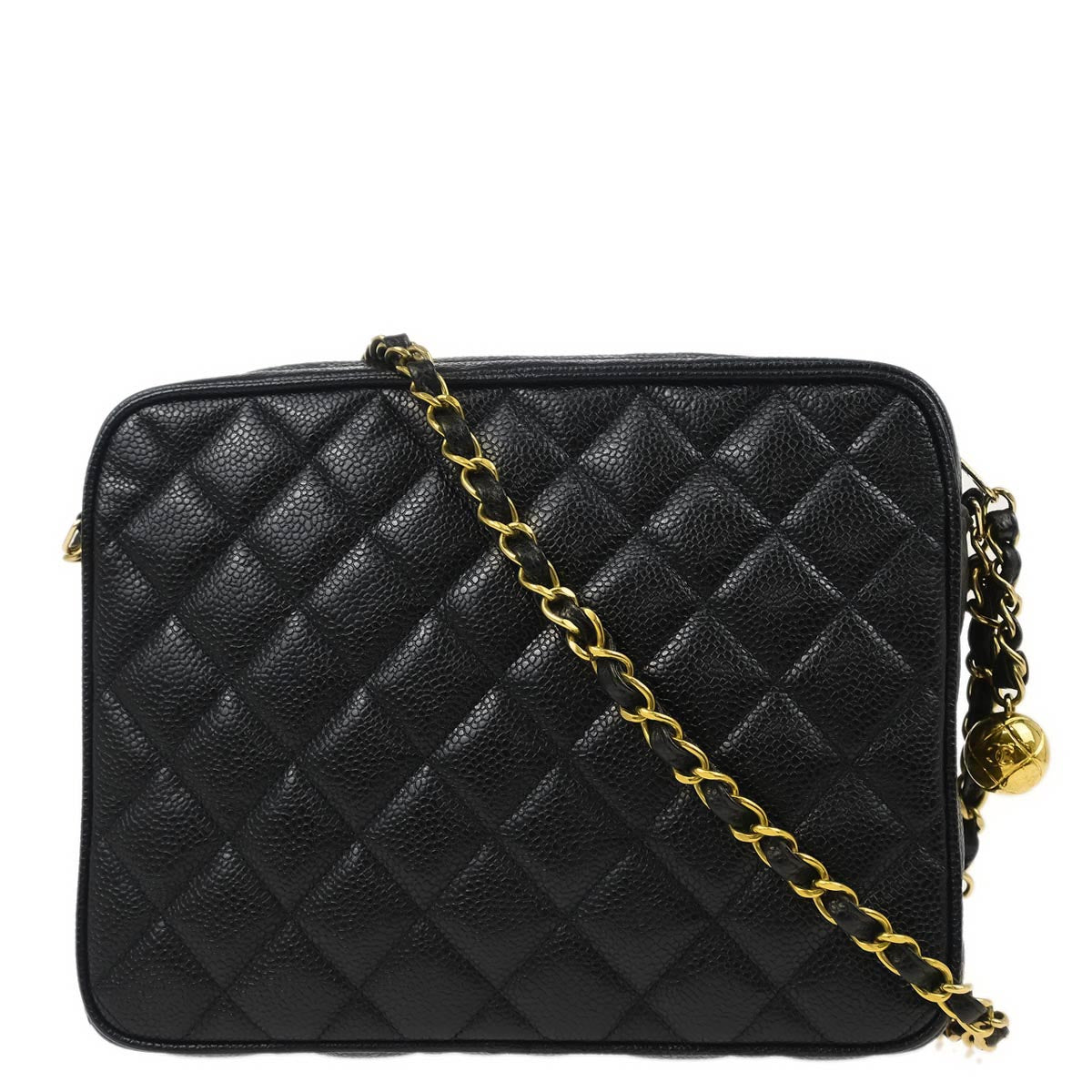 Chanel Black Caviar Camera Bag Small