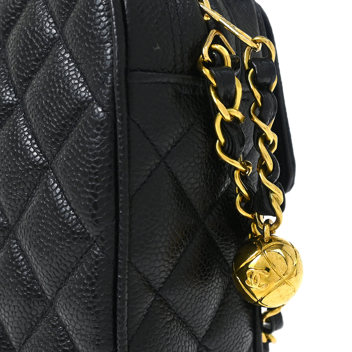 Chanel Black Caviar Camera Bag Small