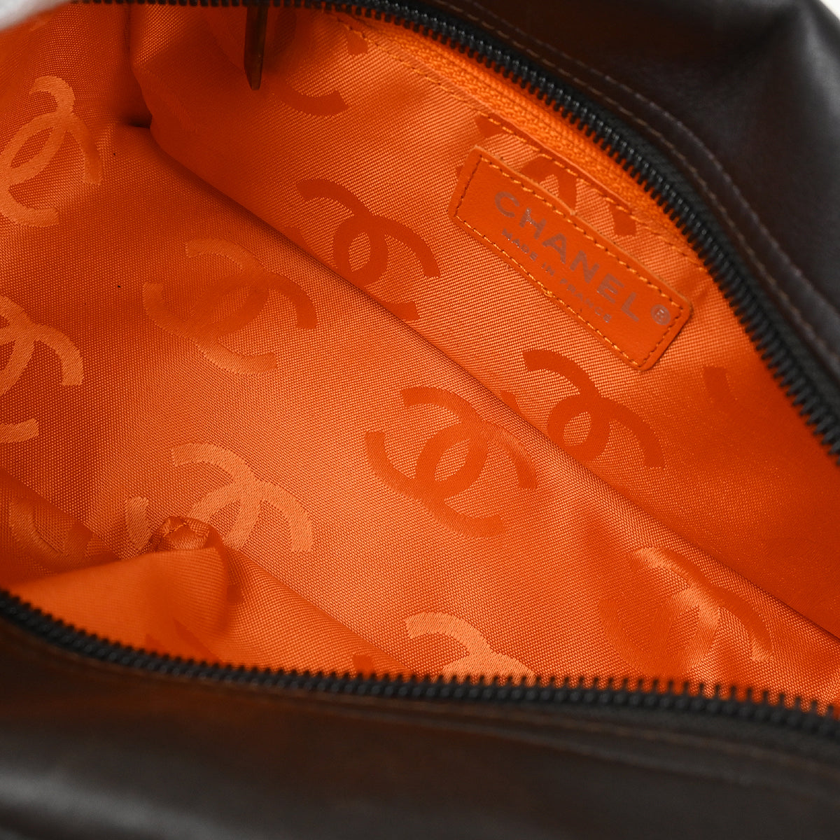 Chanel 2005-2006 Brown Calfskin Cambon Ligne Handbag