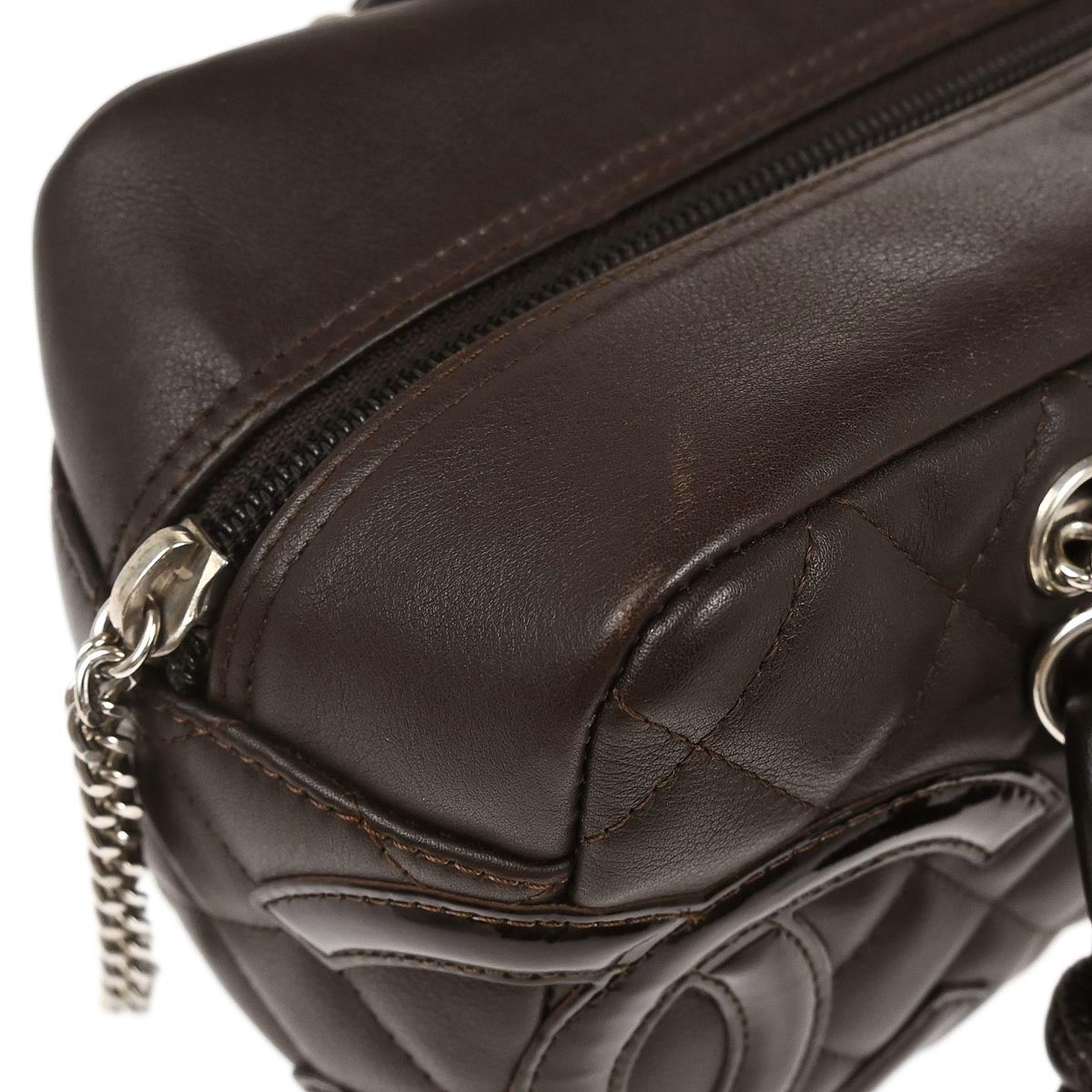 Chanel 2005-2006 Brown Calfskin Cambon Ligne Handbag