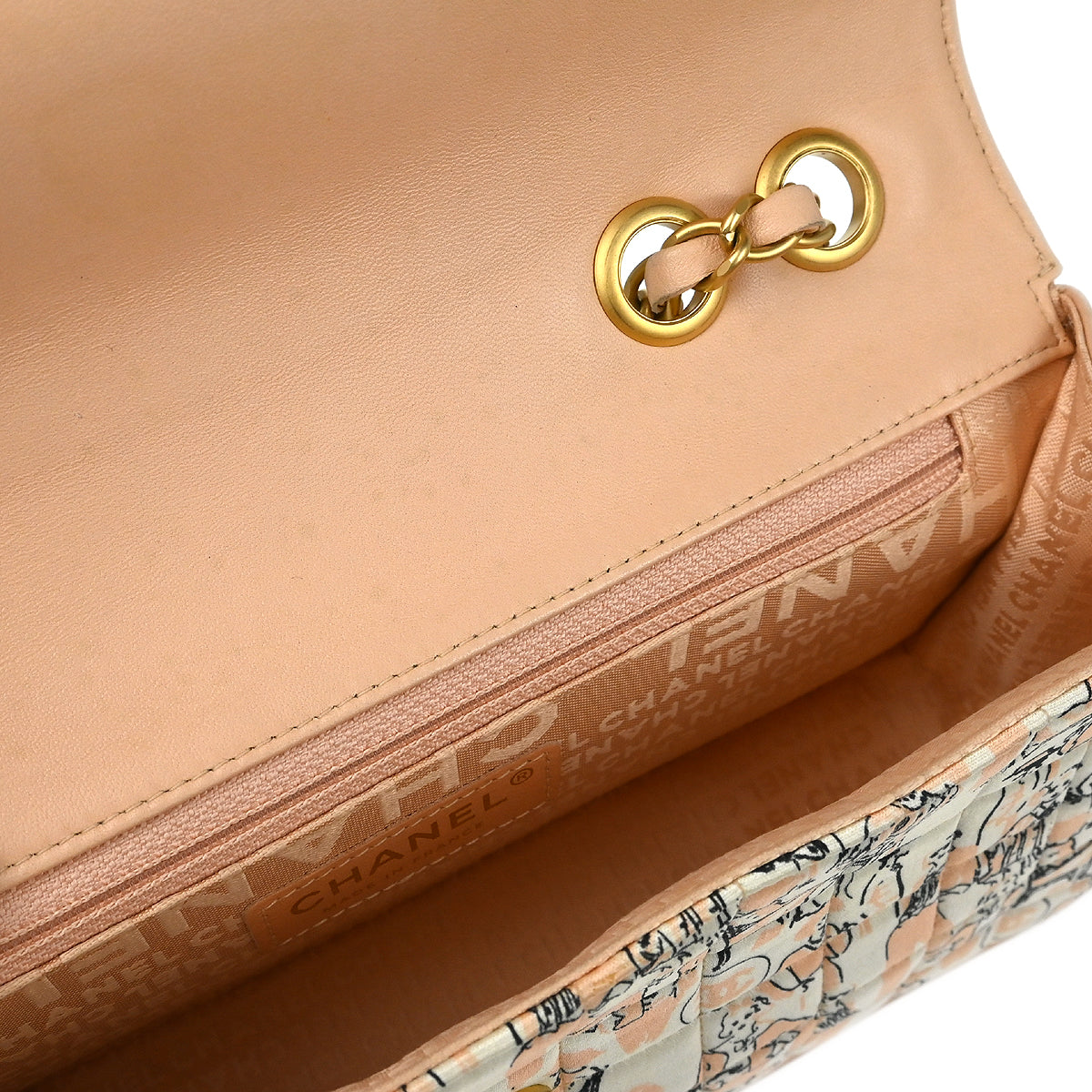 Chanel 2003-2004 Pink Satin Chain Shoulder Bag