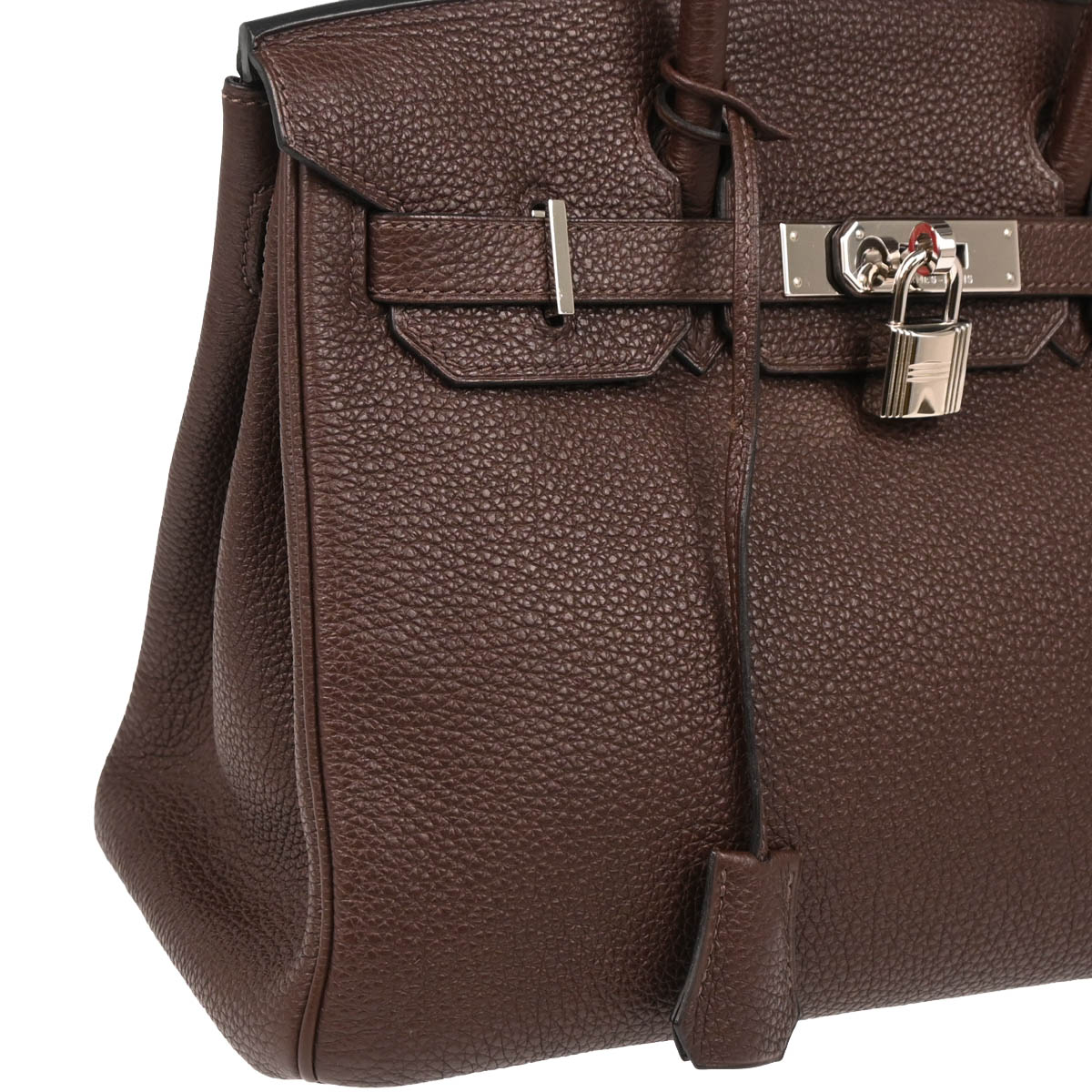 Hermes Chocolat Togo Birkin 30 Handbag