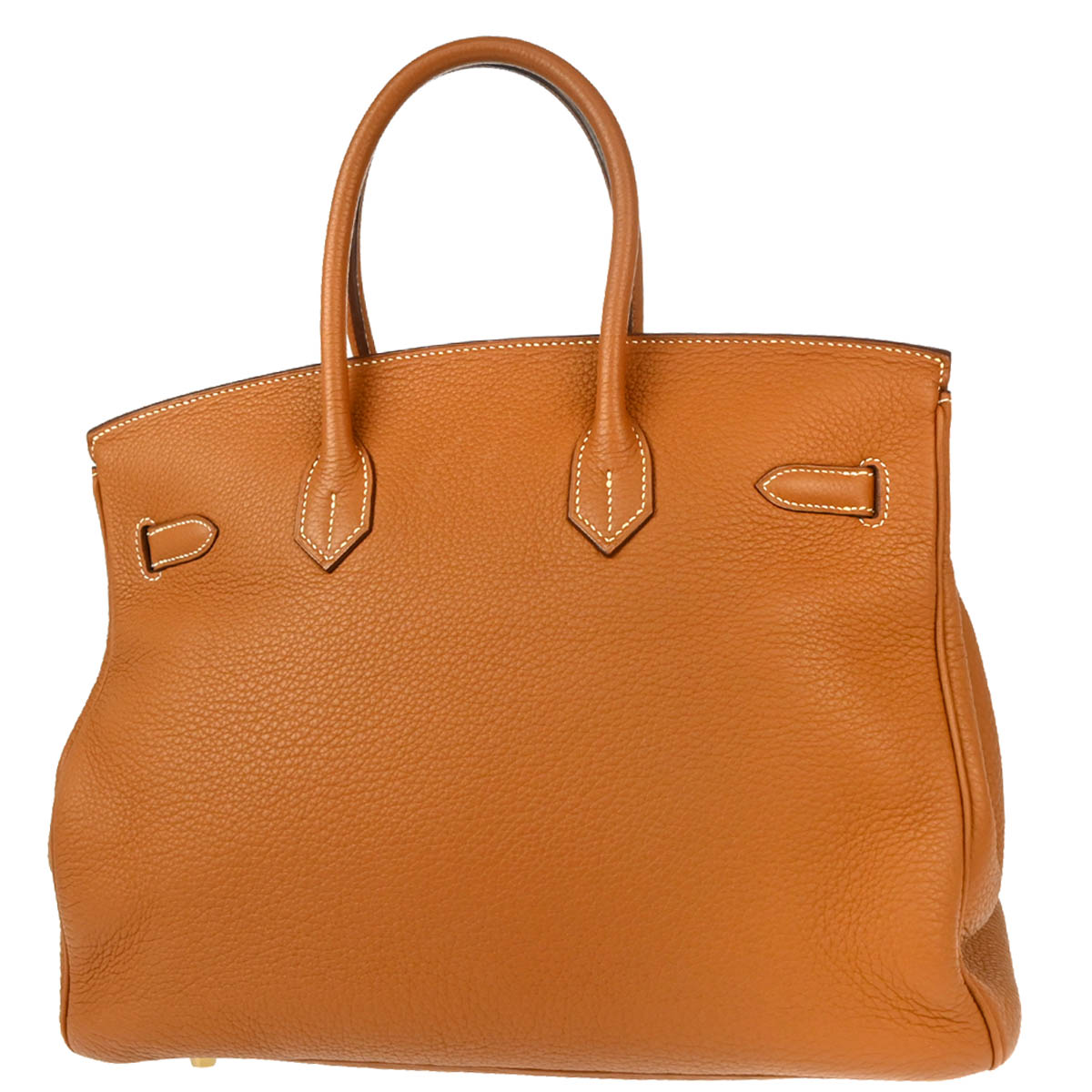 Hermes 2009 Gold Taurillon Clemence Birkin 35 Handbag