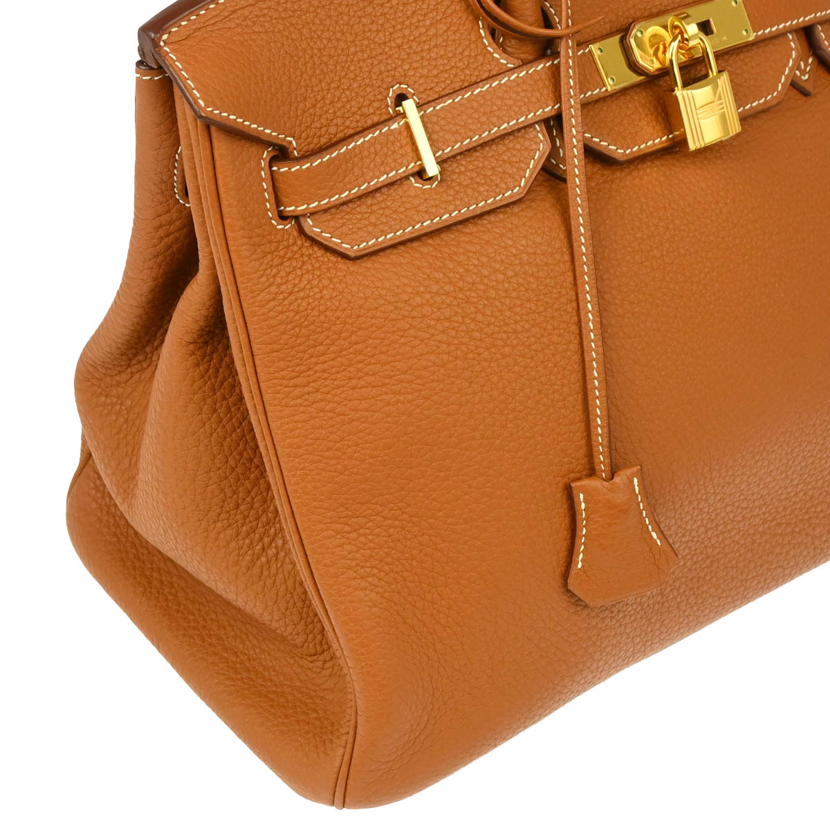 Hermes 2009 Gold Taurillon Clemence Birkin 35 Handbag