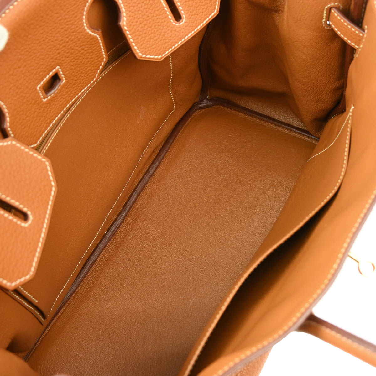 Hermes 2009 Gold Taurillon Clemence Birkin 35 Handbag