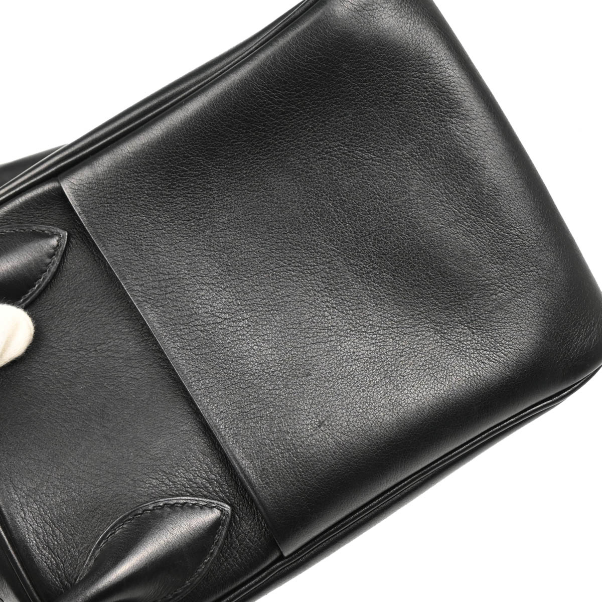 Hermes 2006 Black Evercalf Lindy 30 Shoulder Bag