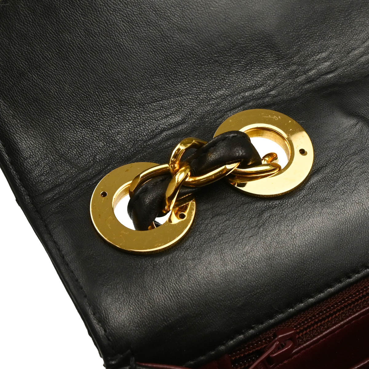 Chanel 1996-1997 Black Lambskin Jumbo Classic Flap Shoulder Bag