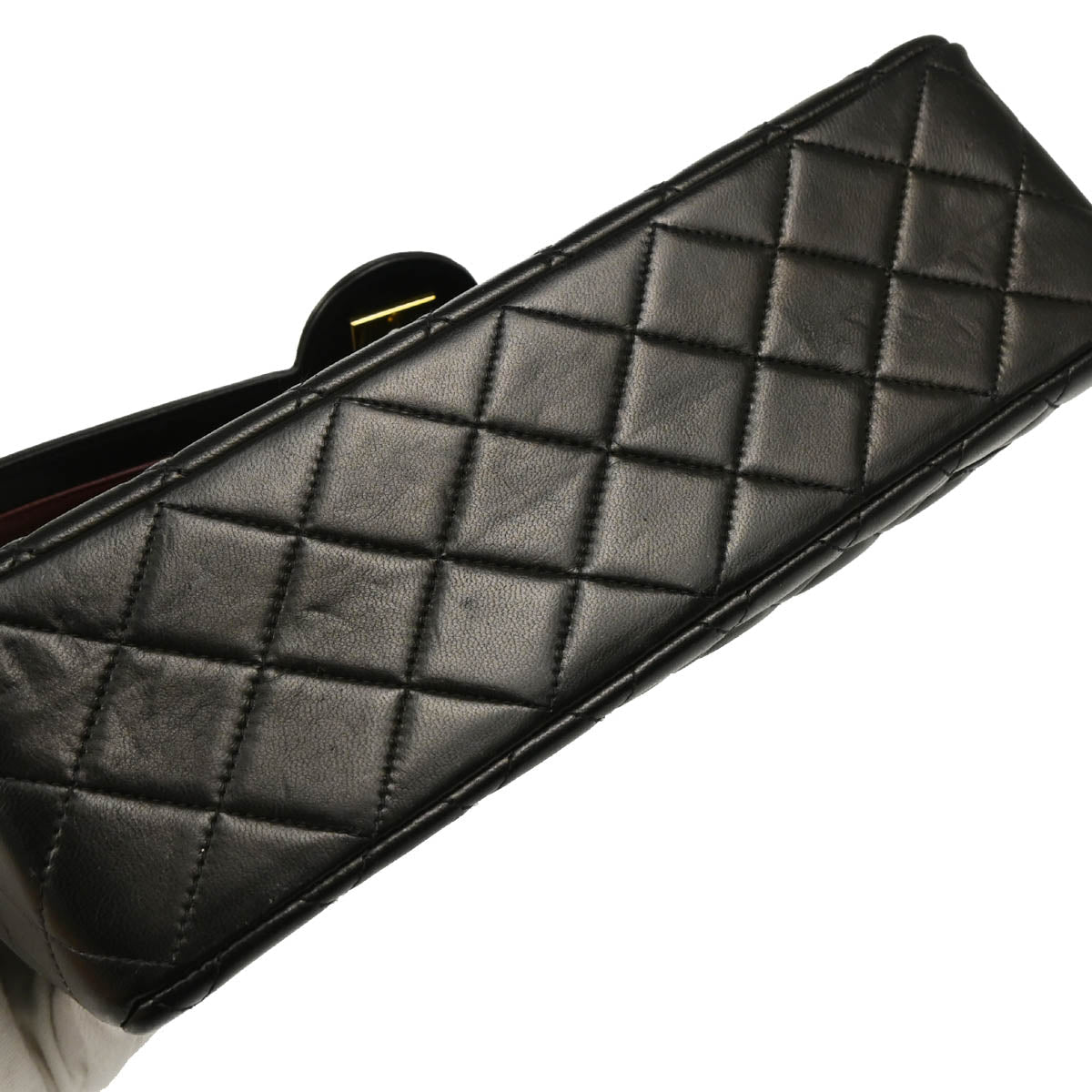 Chanel 1994-1996 Black Lambskin Paris Shoulder Bag
