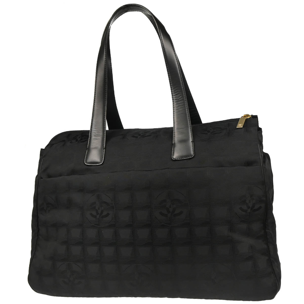 Chanel 2003-2004 Black Nylon New Travel Line Tote Handbag